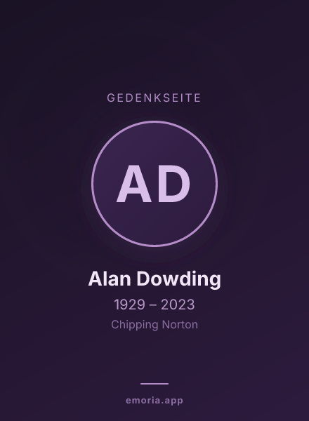 Gedenkportrait von Alan Dowding