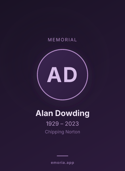 Memorial portrait of Alan Dowding