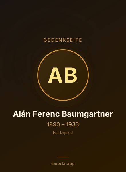 Gedenkportrait von Alán Ferenc Baumgartner