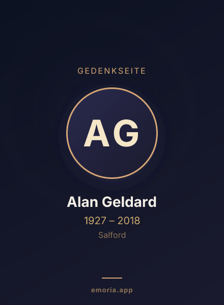 Gedenkportrait von Alan Geldard