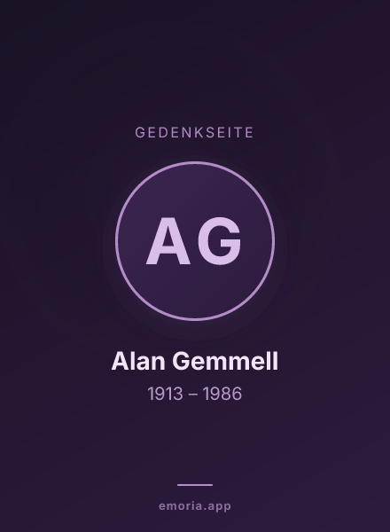 Gedenkportrait von Alan Gemmell