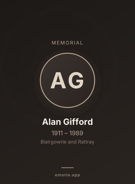 Memorial portrait of Alan Gifford