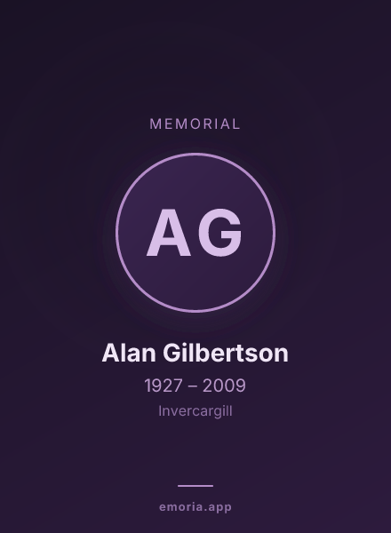 Memorial portrait of Alan Gilbertson