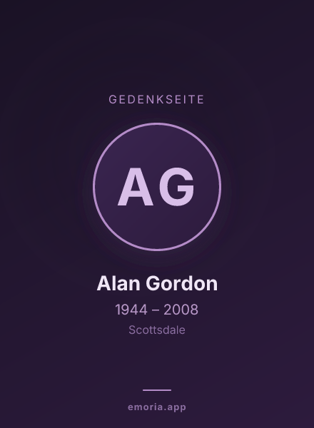 Gedenkportrait von Alan Gordon