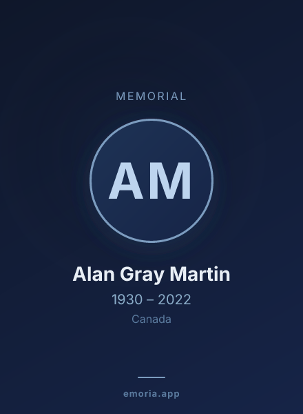 Memorial portrait of Alan Gray Martin
