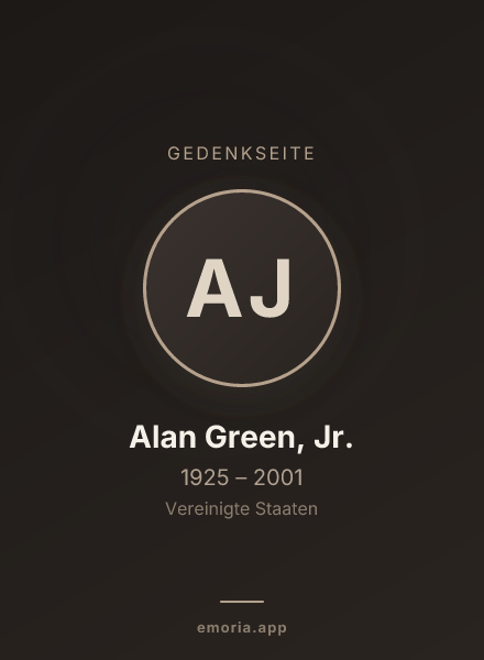 Gedenkportrait von Alan Green, Jr.