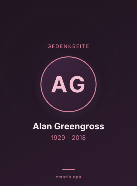 Gedenkportrait von Alan Greengross