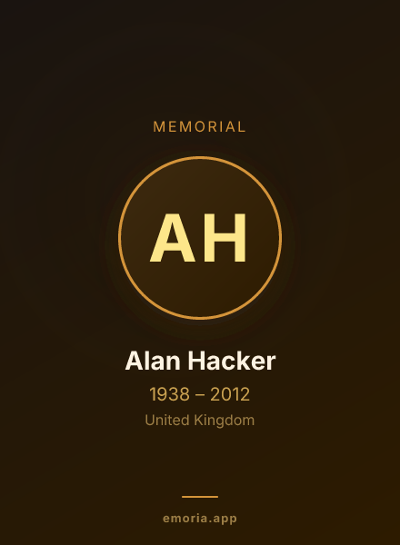 Memorial portrait of Alan Hacker