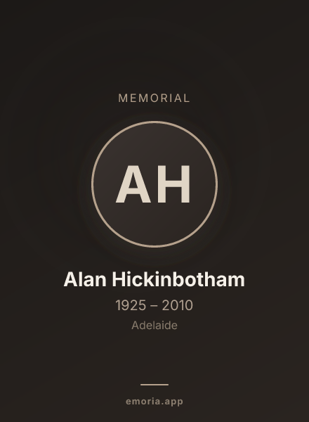 Memorial portrait of Alan Hickinbotham
