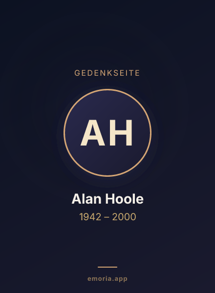 Gedenkportrait von Alan Hoole