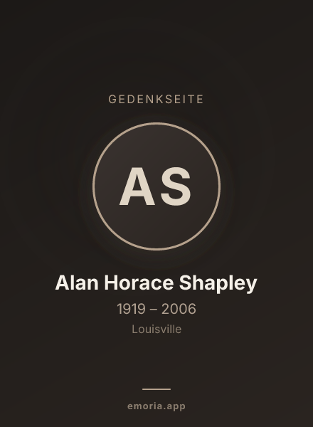 Gedenkportrait von Alan Horace Shapley