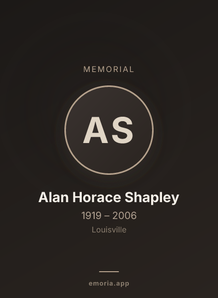 Memorial portrait of Alan Horace Shapley