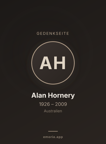 Gedenkportrait von Alan Hornery