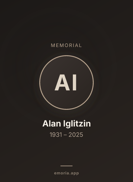 Memorial portrait of Alan Iglitzin