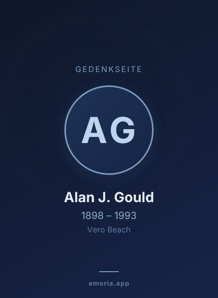 Gedenkportrait von Alan J. Gould