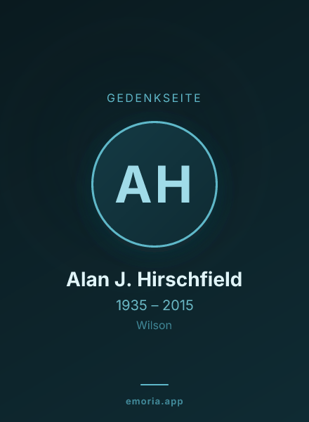 Gedenkportrait von Alan J. Hirschfield