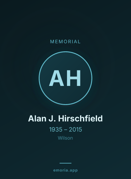 Memorial portrait of Alan J. Hirschfield