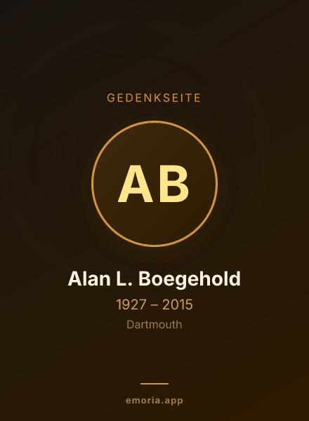 Gedenkportrait von Alan L. Boegehold