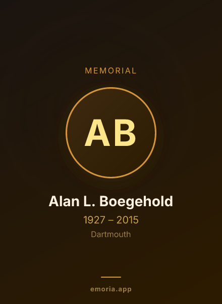 Memorial portrait of Alan L. Boegehold
