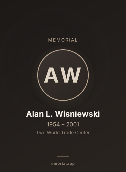 Memorial portrait of Alan L. Wisniewski