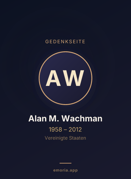 Gedenkportrait von Alan M. Wachman