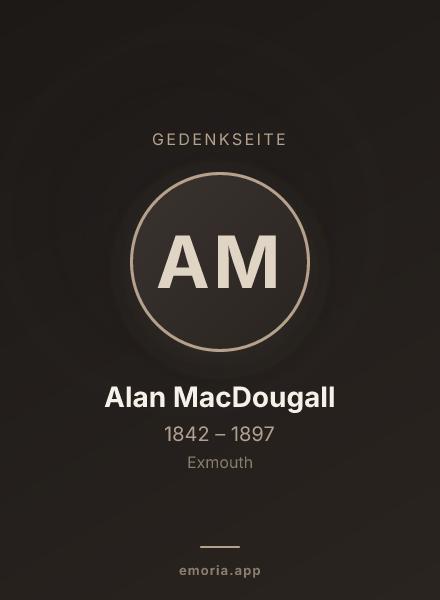 Gedenkportrait von Alan MacDougall