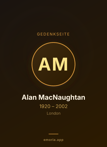 Gedenkportrait von Alan MacNaughtan