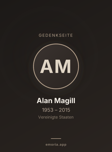 Gedenkportrait von Alan Magill