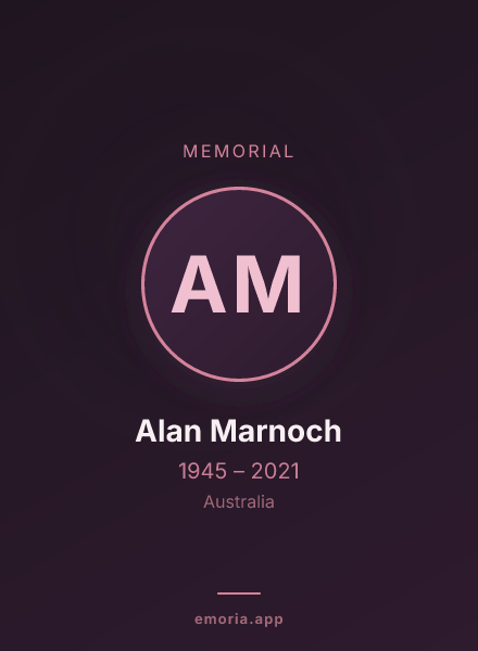 Memorial portrait of Alan Marnoch