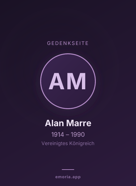 Gedenkportrait von Alan Marre
