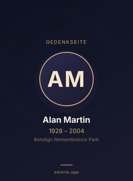 Gedenkportrait von Alan Martin