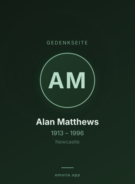 Gedenkportrait von Alan Matthews
