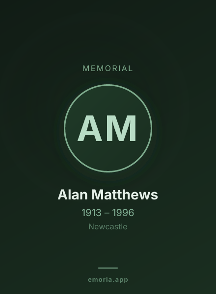 Memorial portrait of Alan Matthews