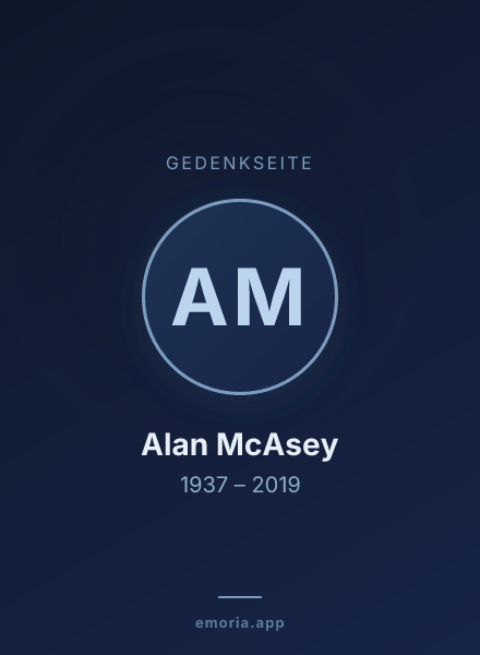 Gedenkportrait von Alan McAsey