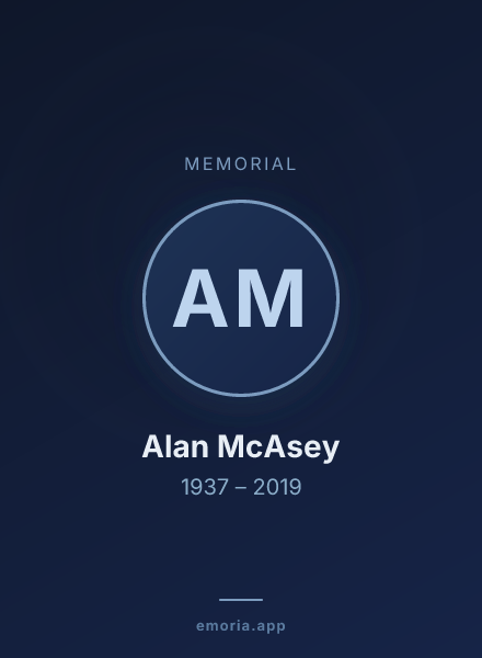 Memorial portrait of Alan McAsey