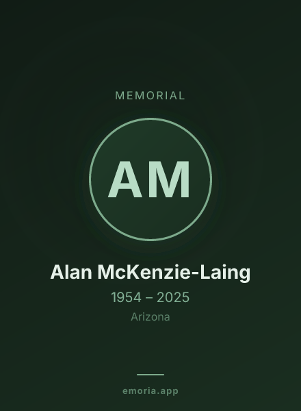 Memorial portrait of Alan McKenzie-Laing