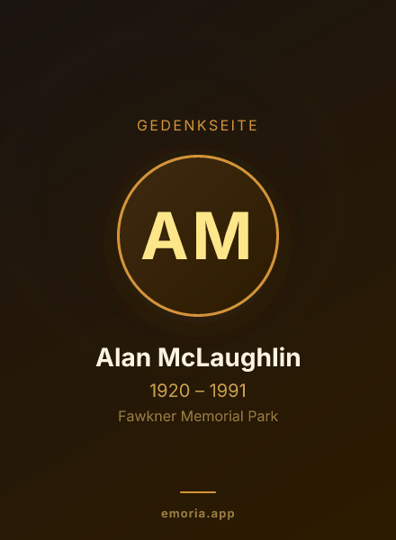 Gedenkportrait von Alan McLaughlin