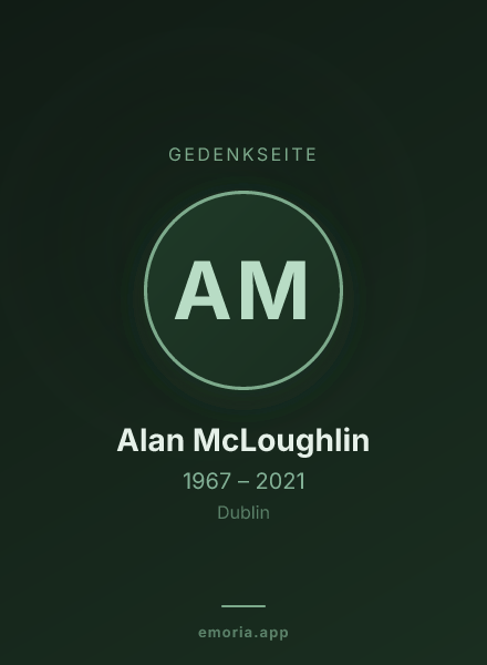 Gedenkportrait von Alan McLoughlin