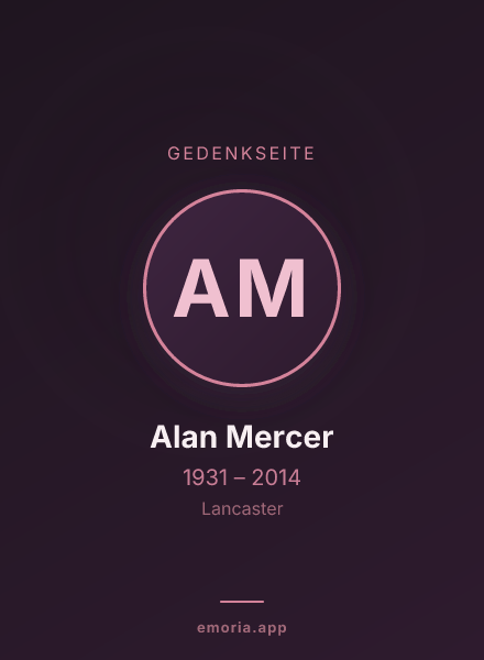 Gedenkportrait von Alan Mercer