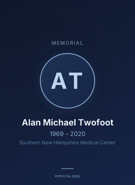 Memorial portrait of Alan Michael Twofoot