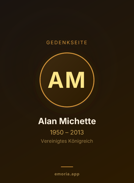 Gedenkportrait von Alan Michette