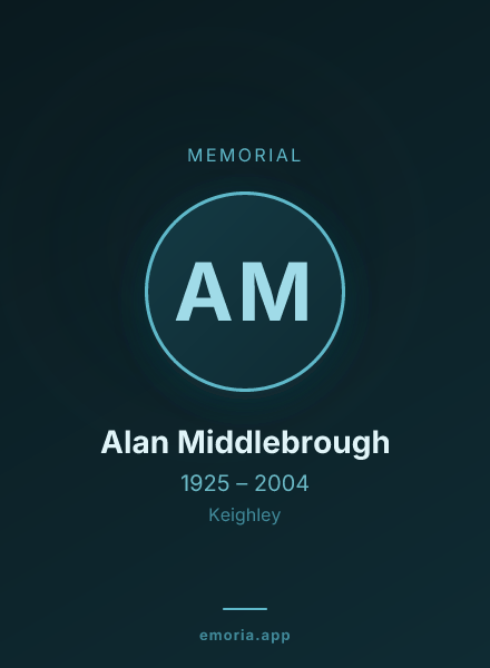 Memorial portrait of Alan Middlebrough