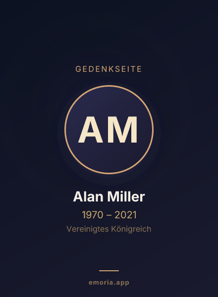 Gedenkportrait von Alan Miller