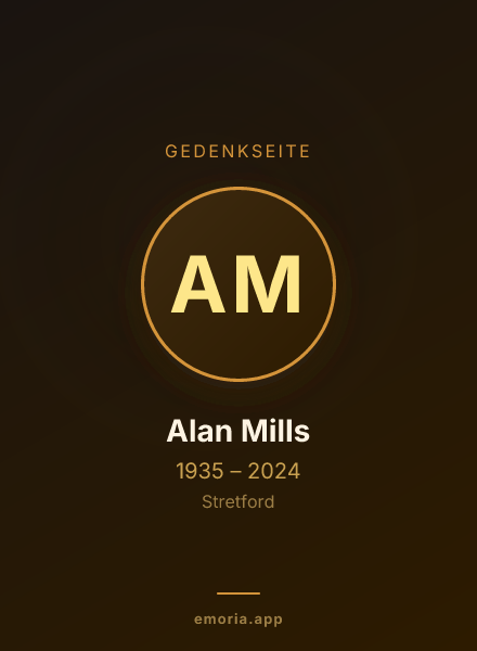Gedenkportrait von Alan Mills