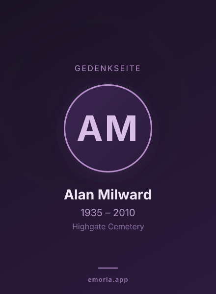 Gedenkportrait von Alan Milward