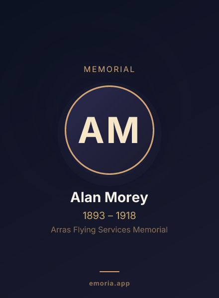 Memorial portrait of Alan Morey