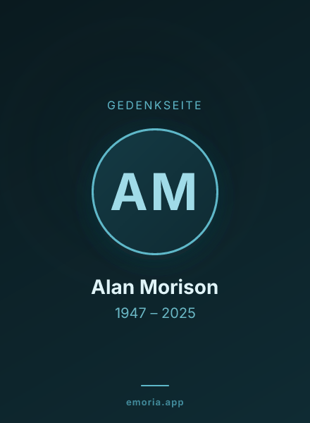 Gedenkportrait von Alan Morison