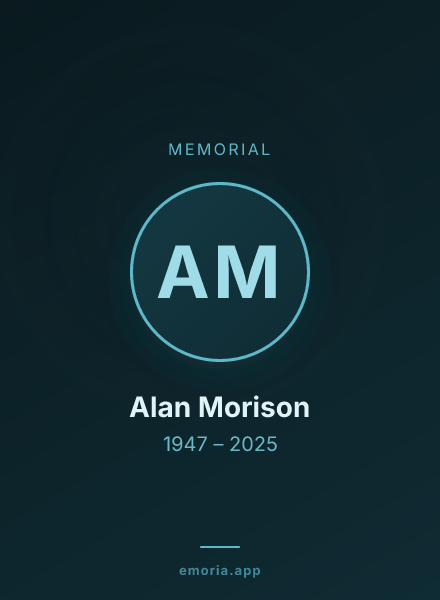 Memorial portrait of Alan Morison