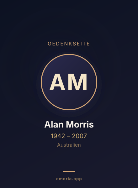 Gedenkportrait von Alan Morris