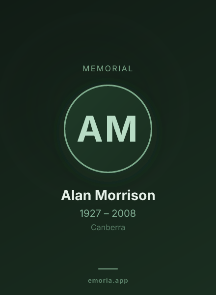 Memorial portrait of Alan Morrison
